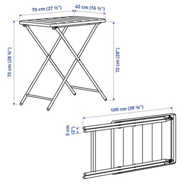 Набор мебели для террасы Ikea Torparo Пластик / Пластик / Пластик / Белый photo 4