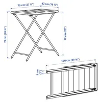 Set mobilă terasă Ikea Torparo Plastic / Plastic / Plastic / White photo 4