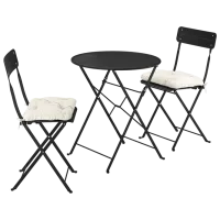 Набор мебели для террасы Ikea Sundso/Kuddarna Пластик / Металл / Металл / Черный