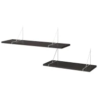 Полки Ikea Bergshult/Pershult ДСП / Черный-коричневый