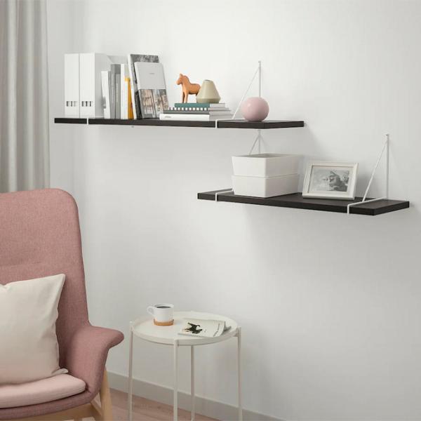Rafturi Ikea Bergshult/Pershult PAL / Negru-maro photo 2 Rafturi Ikea Bergshult/Pershult PAL / Negru-maro photo 2