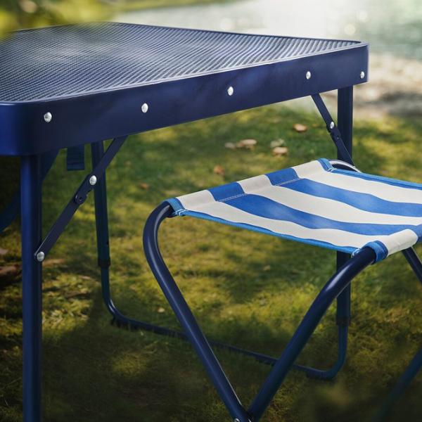 Set mobilă terasă Ikea Strandon Poliester / Plastic / Metal / Blue photo 2