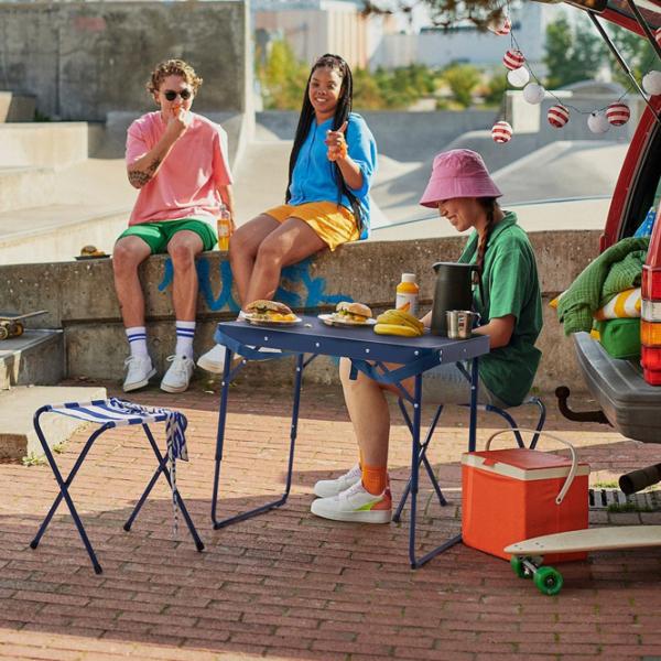 Set mobilă terasă Ikea Strandon Poliester / Plastic / Metal / Blue photo 4