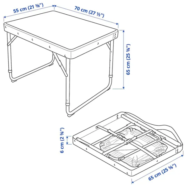 Set mobilă terasă Ikea Strandon Poliester / Plastic / Metal / Blue photo 6