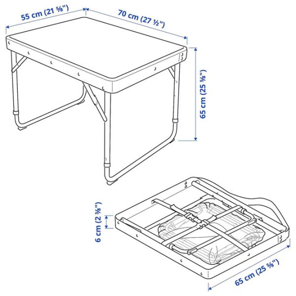 Set mobilă terasă Ikea Strandon Poliester / Plastic / Metal / Blue photo 6