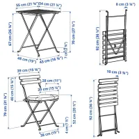 Набор мебели для террасы Ikea Tarno/Kuddarna Дерево / Металл / Металл / Светло-коричневый photo 5