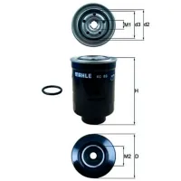 Filtru combustibil Mahle KC 83D 86 mm photo 2
