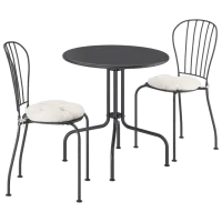 Набор мебели для террасы Ikea Lacko/Kuddarna Полиэстер / Металл / Пластик / Серый
