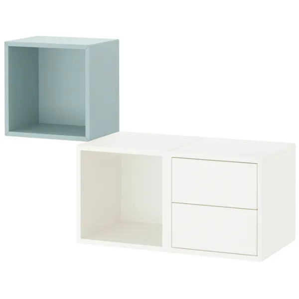 Полки Ikea Eket ДСП / Белый - Светло-серо-голубой photo 1
