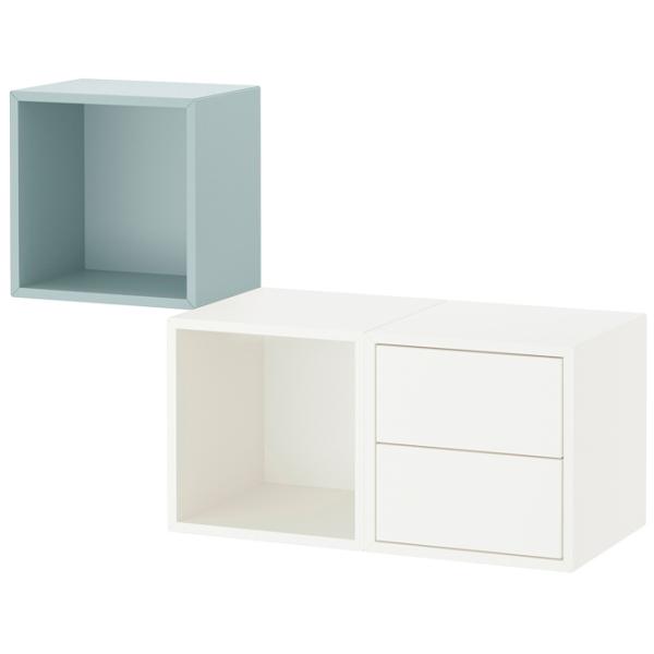 Полки Ikea Eket ДСП / Белый - Светло-серо-голубой photo 1
