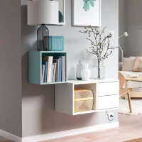 Rafturi Ikea Eket PAL / Alb - Albastru-suriu-deschis photo 2