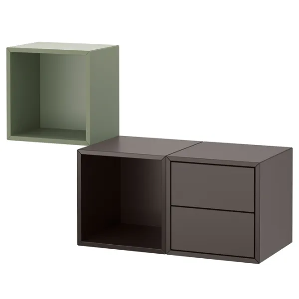 Полки Ikea Eket ДСП / Темно серый - Серо зеленый photo 1 Полки Ikea Eket ДСП / Темно серый - Серо зеленый photo 1