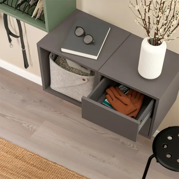 Полки Ikea Eket ДСП / Темно серый - Серо зеленый photo 4 Полки Ikea Eket ДСП / Темно серый - Серо зеленый photo 4