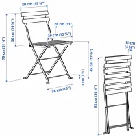 Набор мебели для террасы Ikea Tarno/Kuddarna Металл / Металл / Металл / Светло-коричневый photo 8