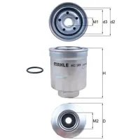 Filtru combustibil Mahle KC 389 63 mm photo 5