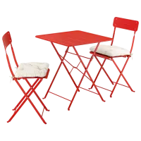 Набор мебели для террасы Ikea Sundso/Kuddarna Металл / Металл / Металл / Светло-красный