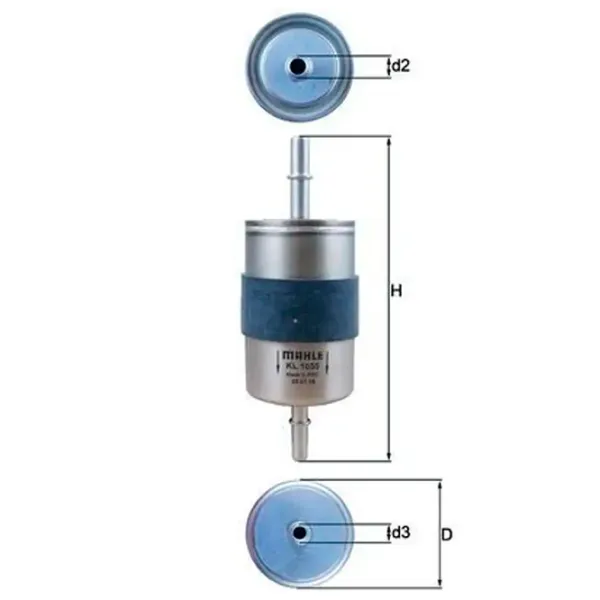 Топливный фильтр Mahle KL 1055 54 мм photo 4 Топливный фильтр Mahle KL 1055 54 мм photo 4