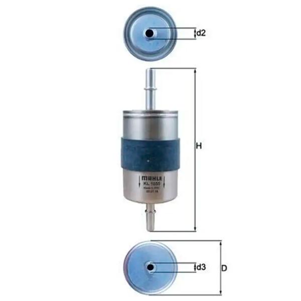 Топливный фильтр Mahle KL 1055 54 мм photo 4 Топливный фильтр Mahle KL 1055 54 мм photo 4
