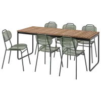 Set mobilă terasă Ikea Vasman/Ensholm Metal / Lemn / Textil / Light Brown