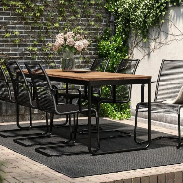 Set mobilă terasă Ikea Vasman Metal / Lemn / Polipropilenă / Light Brown photo 6