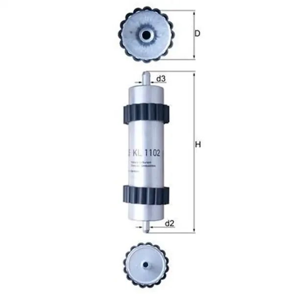 Filtru combustibil Mahle KL 1102 54 mm photo 5
