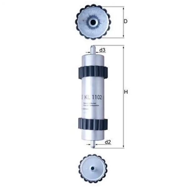 Filtru combustibil Mahle KL 1102 54 mm photo 5