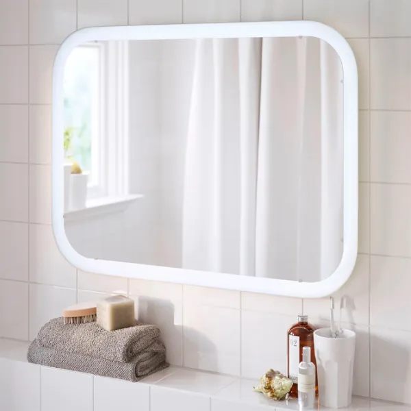Зеркало для ванной Ikea Storjorm Сталь / Прямоугольная photo 3 Зеркало для ванной Ikea Storjorm Сталь / Прямоугольная photo 3