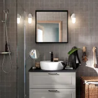 Oglindă de baie Ikea Nissedal MDF / Pătrată photo 3