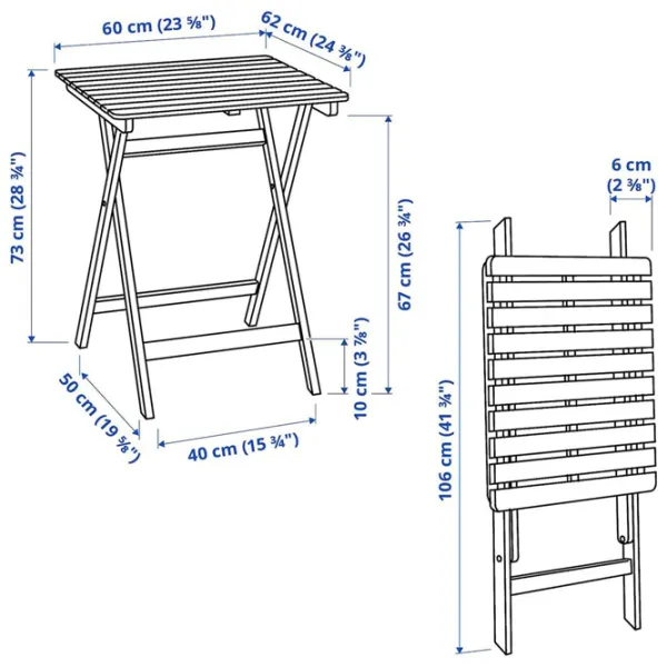 Набор мебели для террасы Ikea Askholmen/Kuddarna Дерево / Дерево / Дерево / Коричневый photo 6 Набор мебели для террасы Ikea Askholmen/Kuddarna Дерево / Дерево / Дерево / Коричневый photo 6