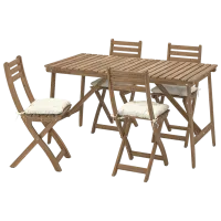 Set mobilă terasă Ikea Askholmen/Kuddarna Lemn / Lemn / Lemn / Dark Brown