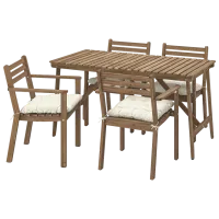 Набор мебели для террасы Ikea Askholmen/Kuddarna Дерево / Дерево / Дерево / Коричневый