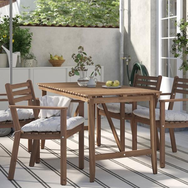 Набор мебели для террасы Ikea Askholmen/Kuddarna Дерево / Дерево / Дерево / Коричневый photo 5