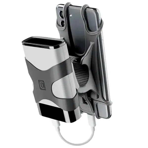Suport pentru telefon Cellularline BIKEHOLDERPBK Black Gray photo 1