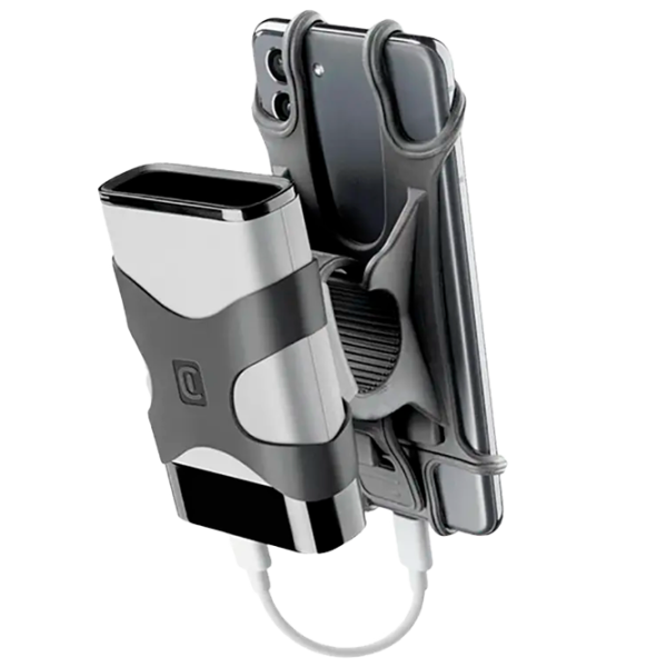 Suport pentru telefon Cellularline BIKEHOLDERPBK Black Gray photo 1