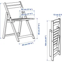 Набор мебели для террасы Ikea Nammaro/Kuddarna Дерево / Дерево / Дерево / Светло-коричневый photo 7