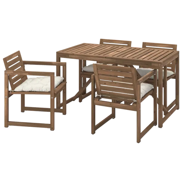 Set mobilă terasă Ikea Nammaro/Kuddarna Lemn / Lemn / / Light Brown photo 1 Set mobilă terasă Ikea Nammaro/Kuddarna Lemn / Lemn / / Light Brown photo 1