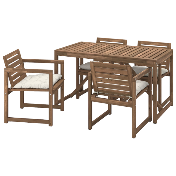 Set mobilă terasă Ikea Nammaro/Kuddarna Lemn / Lemn / / Light Brown photo 1 Set mobilă terasă Ikea Nammaro/Kuddarna Lemn / Lemn / / Light Brown photo 1