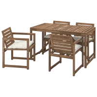Набор мебели для террасы Ikea Nammaro/Kuddarna Дерево / Дерево / / Светло-коричневый