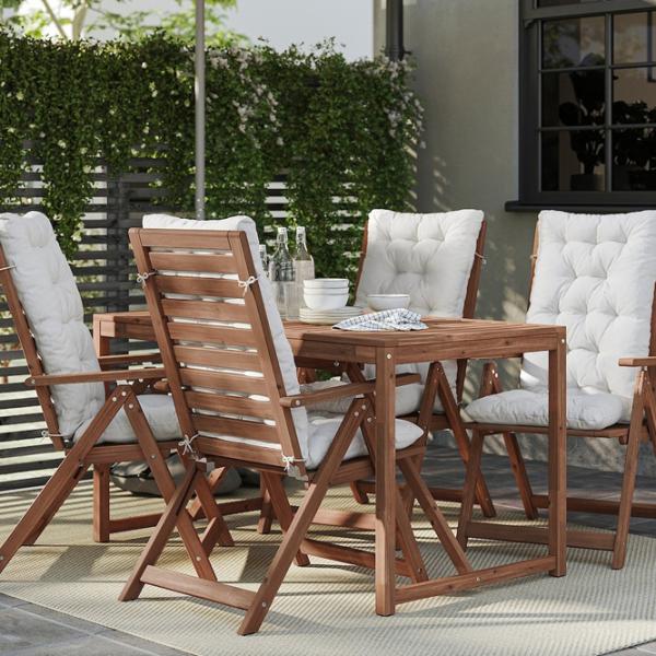 Set mobilă terasă Ikea Nammaro/Kuddarna Lemn / Lemn / Lemn / Brown photo 5