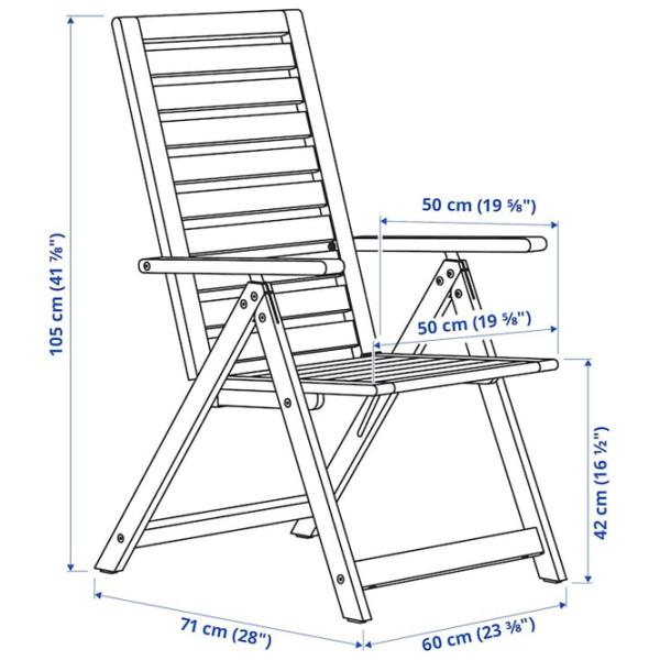 Set mobilă terasă Ikea Nammaro/Kuddarna Lemn / Lemn / Lemn / Brown photo 6