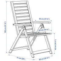 Набор мебели для террасы Ikea Nammaro/Kuddarna Дерево / Дерево / Дерево / Коричневый photo 6
