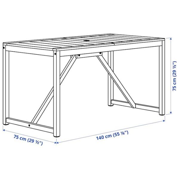 Set mobilă terasă Ikea Nammaro/Kuddarna Lemn / Lemn / Lemn / Brown photo 7