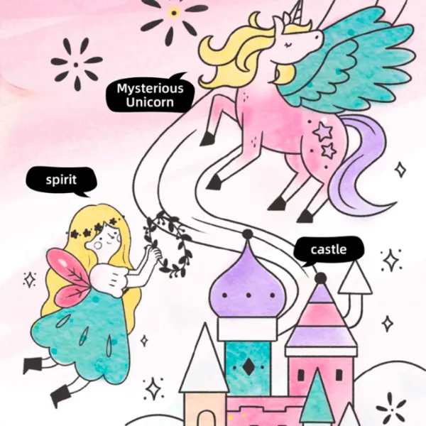 Set de creație Mideer Watercolour Painting Unicorn Legend MD4297 3+ / Multicolor Multicolor photo 3