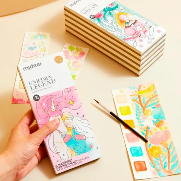 Set de creație Mideer Watercolour Painting Unicorn Legend MD4297 3+ / Multicolor Multicolor photo 4