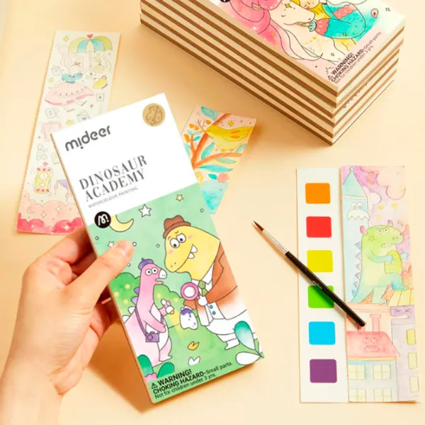 Set de creație Mideer Watercolour Painting Dinosaur Academy MD4269 3+ / Multicolor Multicolor photo 3