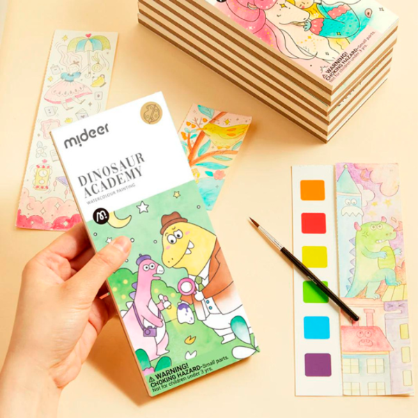 Set de creație Mideer Watercolour Painting Dinosaur Academy MD4269 3+ / Multicolor Multicolor photo 3