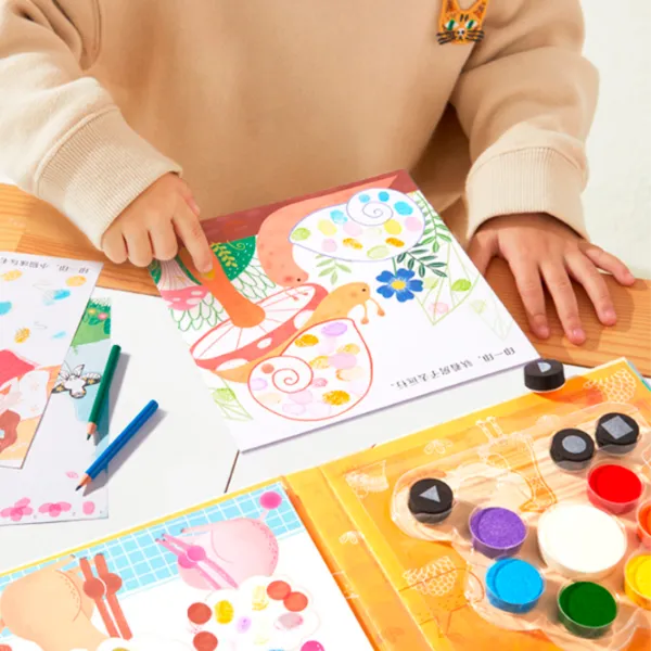 Set de creație Mideer Creative Finger Paint Kit Secret Garden CT1504 1+ / Multicolor Green photo 4
