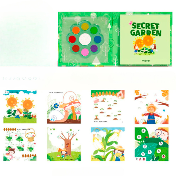 Set de creație Mideer Creative Finger Paint Kit Secret Garden CT1504 1+ / Multicolor Green photo 6