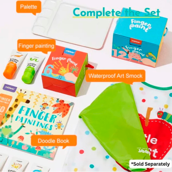 Креативный набор Mideer Finger Paint Tools set MD6301 3+ / Разноцветный Синий photo 6