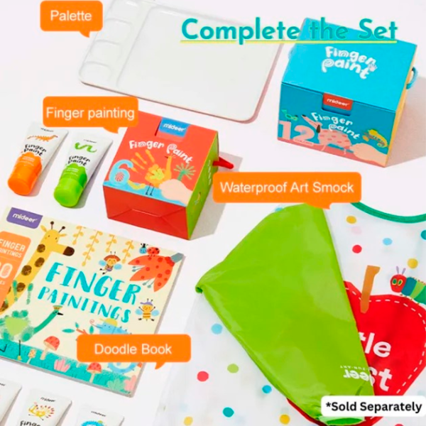 Креативный набор Mideer Finger Paint Tools set MD6301 3+ / Разноцветный Синий photo 8